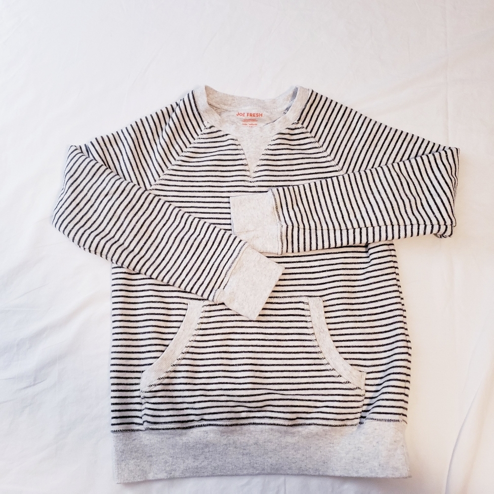 Joe Fresh Boys Striped Fleece Sweatshirt Long Sleeve
